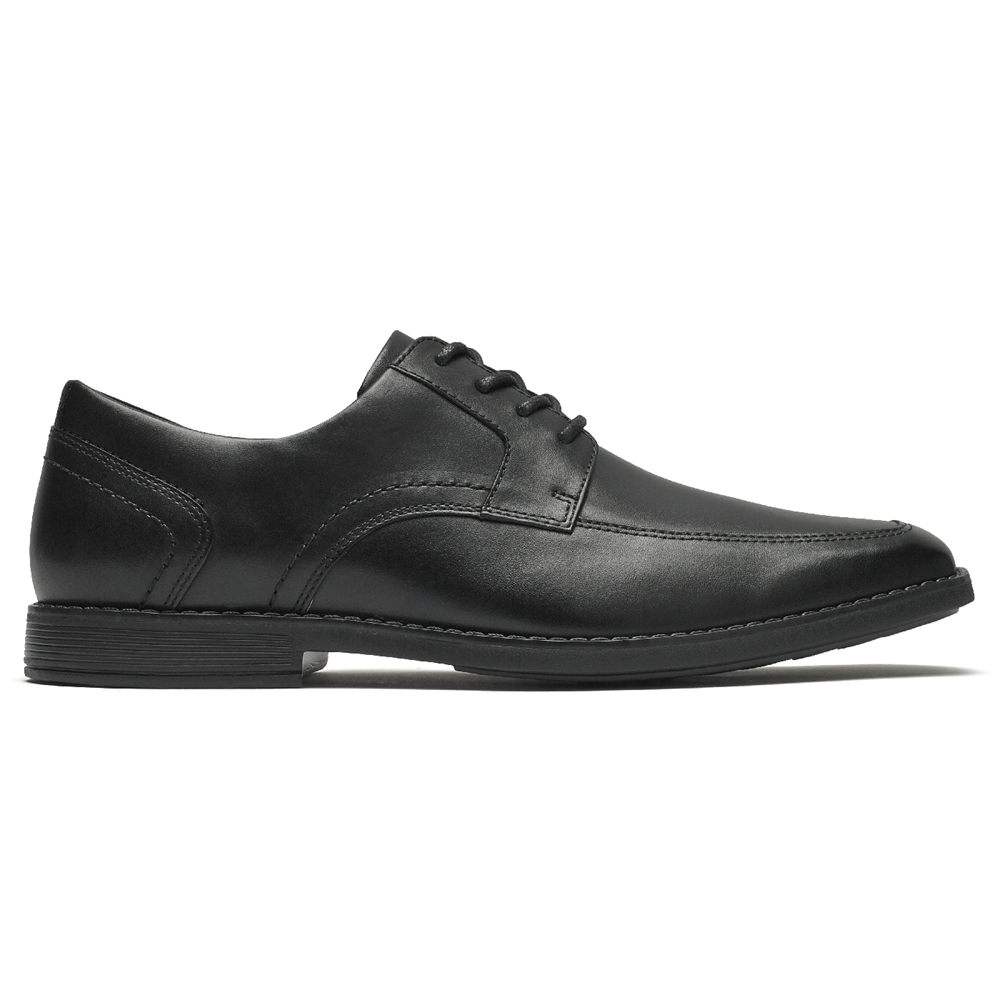 Rockport Oxfords For Mens Black - Wighton Apron Toe - YE5361987